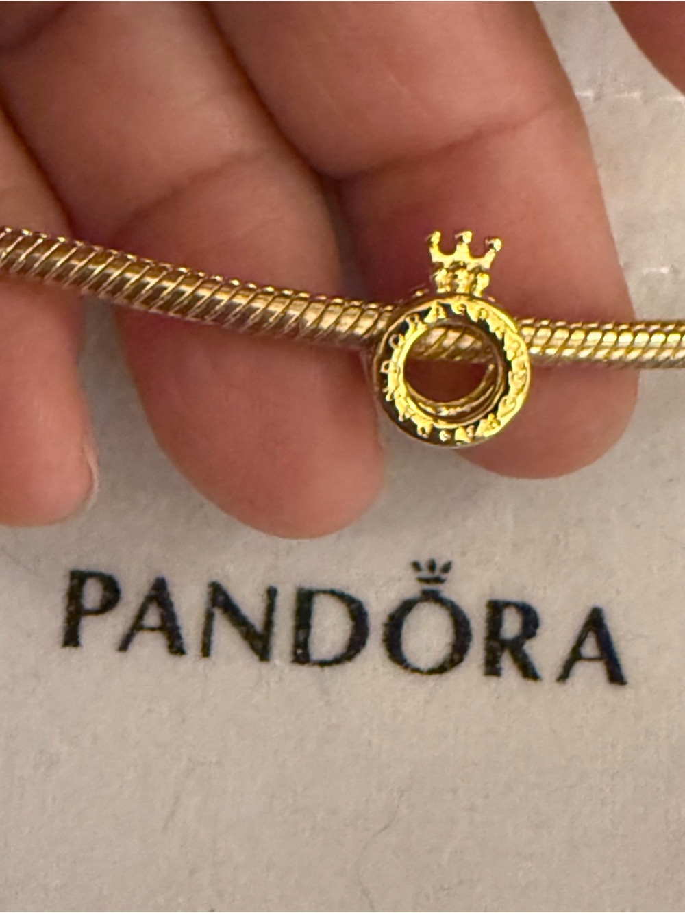 Pandora Gold Crown Ring Charm